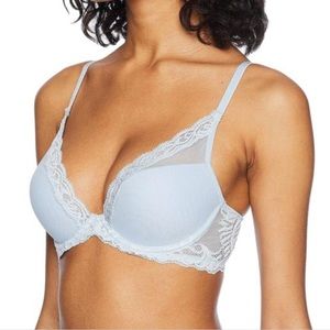 Natori Feathers Bra in contrast grey colorway